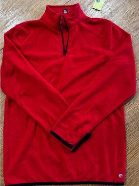 Xersion Red Half-Zip Pullover Sweater with Black Trim